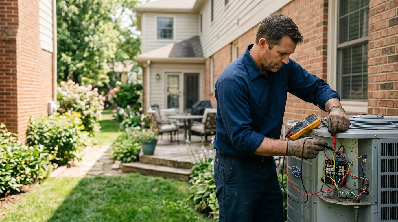 HVAC technician working near Morrow, OH